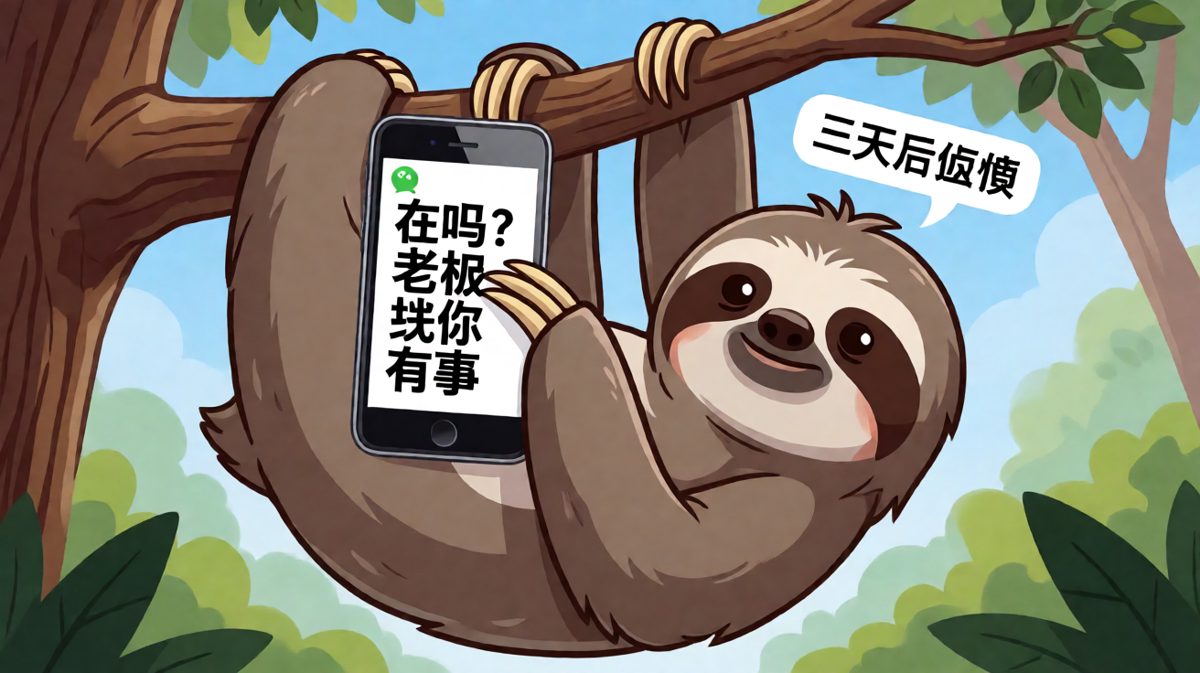 看到工作消息的第一反应：已读，但不回