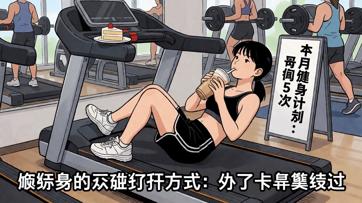 健身卡办了，奶茶喝了，flag倒了，这波不亏