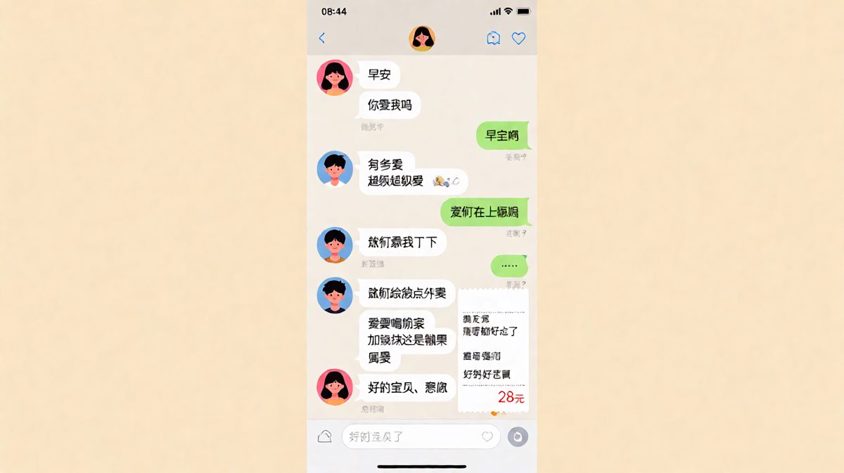 早安情话瞬间变成点奶茶订单