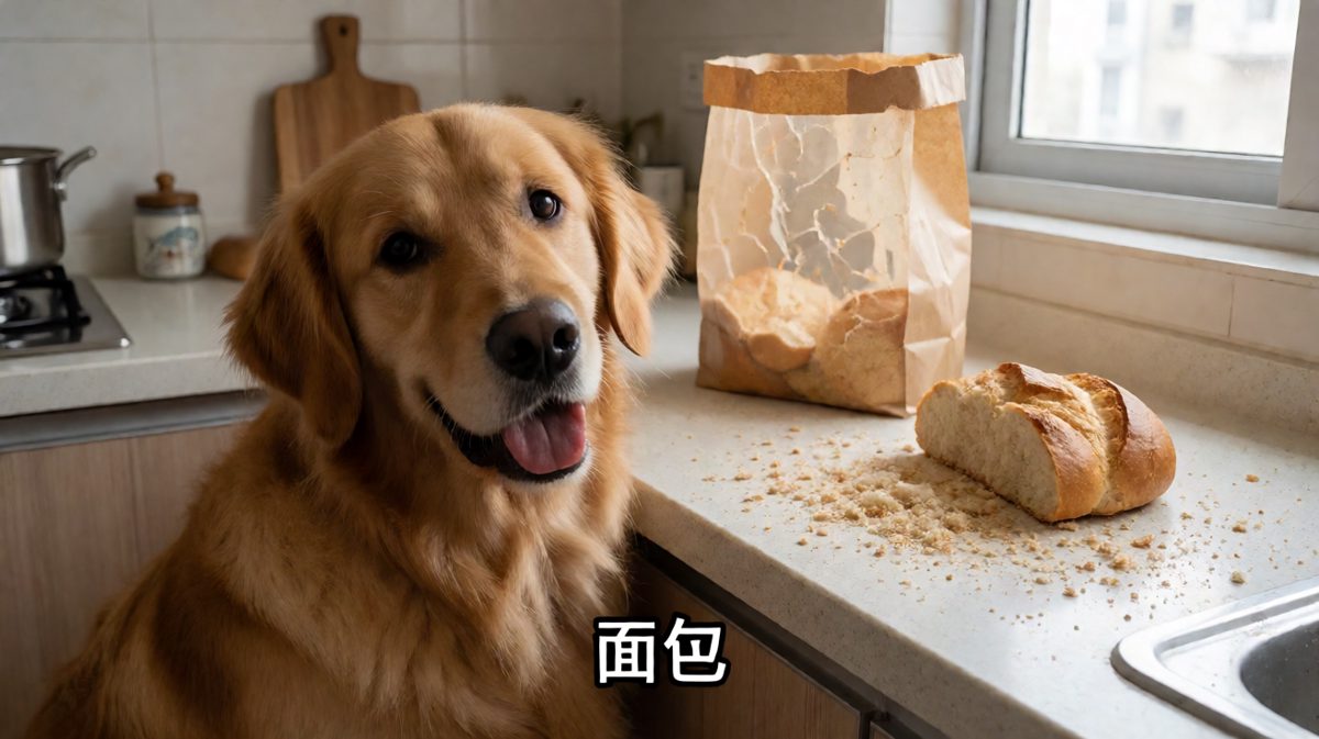 狗：不是我吃的，是风把面包吹进我嘴里的