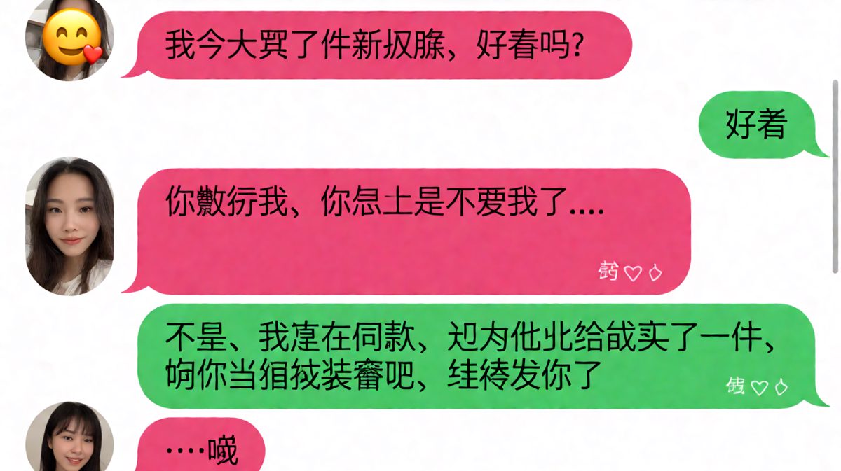 以为要吵架，结果是甜到齁的反转。