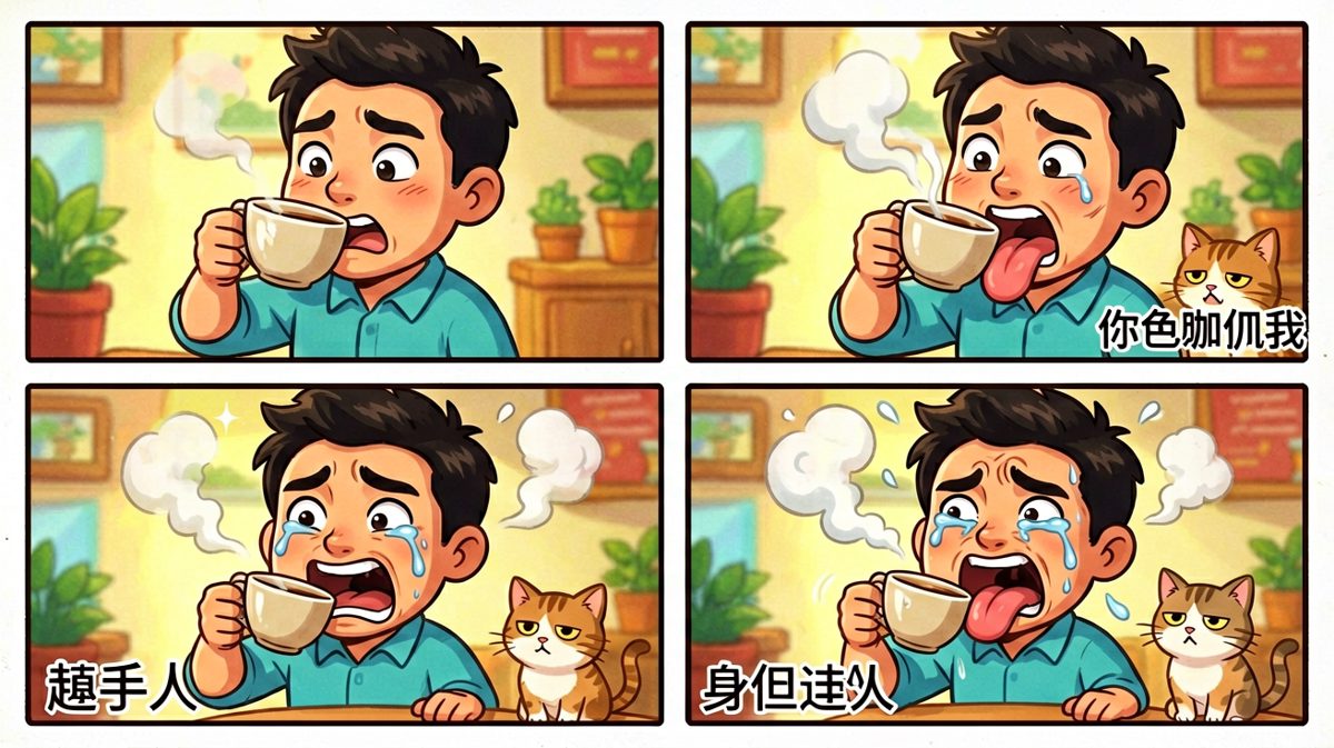 这咖啡……怎么是咸的？！