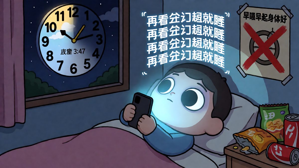 熬夜冠军的自我修养：明天一定早睡，我保证。