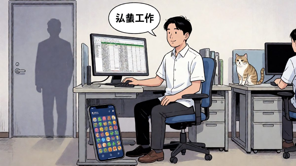 摸鱼的最高境界：让领导以为你正在忙，其实你在忙里偷闲。