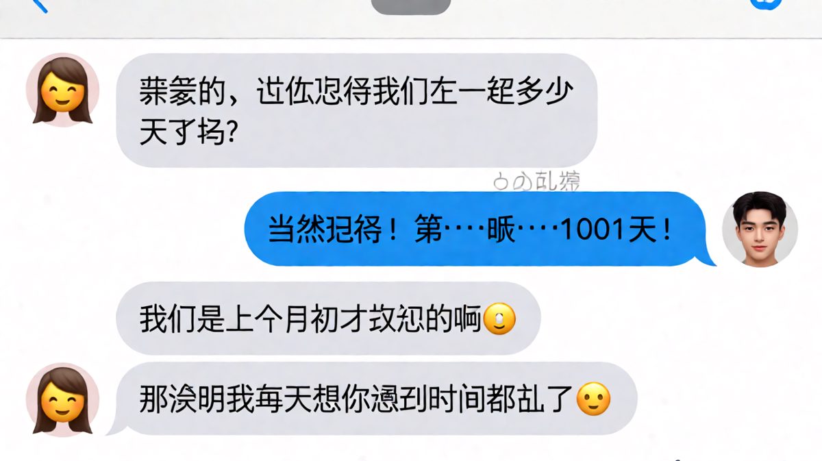 男友硬编纪念日天数，结果露馅翻车现场