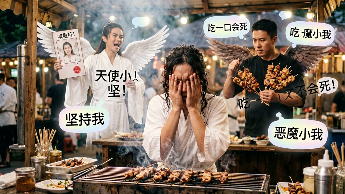 内心开始上演天使与恶魔的灵魂博弈。