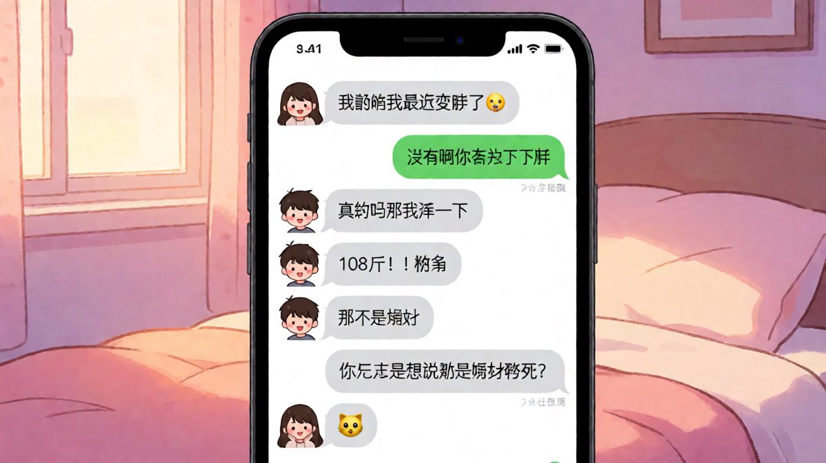 女生称重后的求生欲危机，男生每一句都在雷区蹦迪。