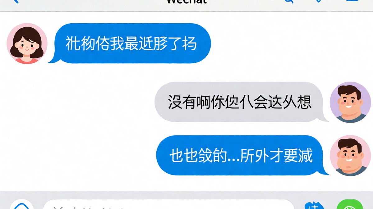 我以为你没胖，结果她在等我给她量三围