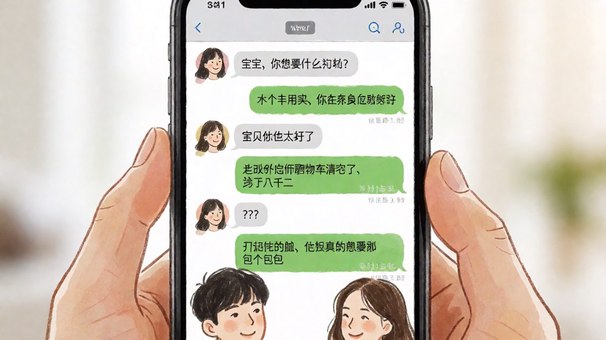 送礼物的考验变成钱包的考验，温柔陷阱的反转对话。