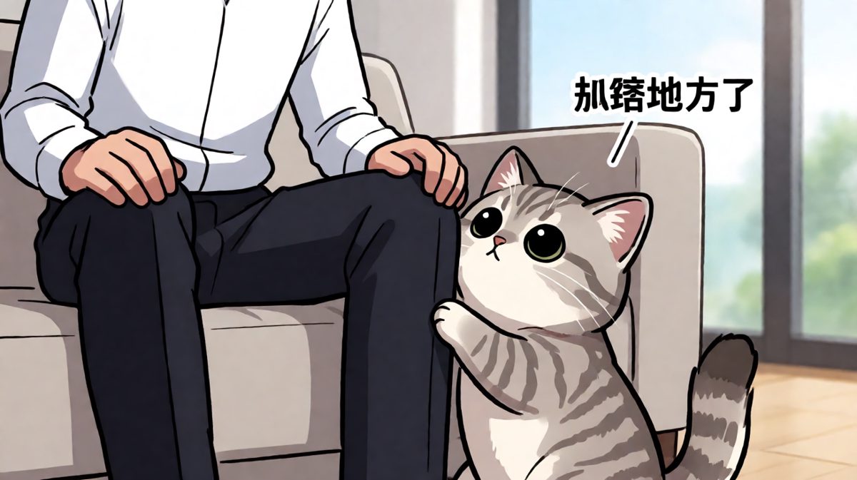 我只是想帮你修一下这条裤子的褶皱。