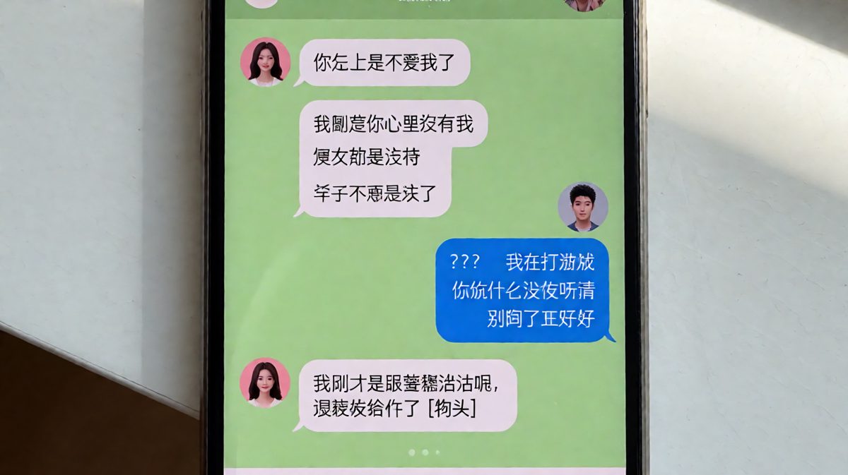 女生故意发小作文吓唬男友，结果只是误触，男友一脸懵逼的反应