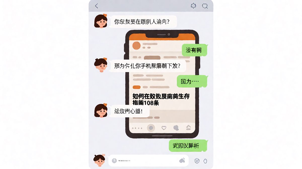 手机屏幕朝下，原来是在查求生攻略