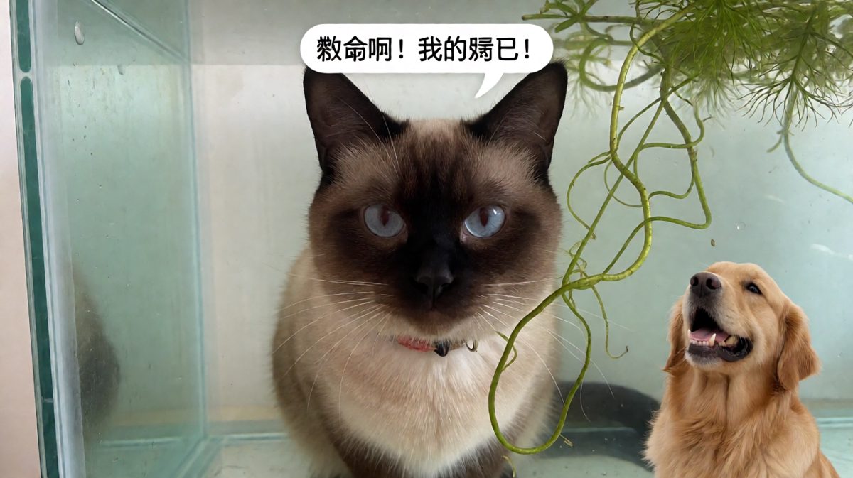 偷鱼失败，尾巴遭殃