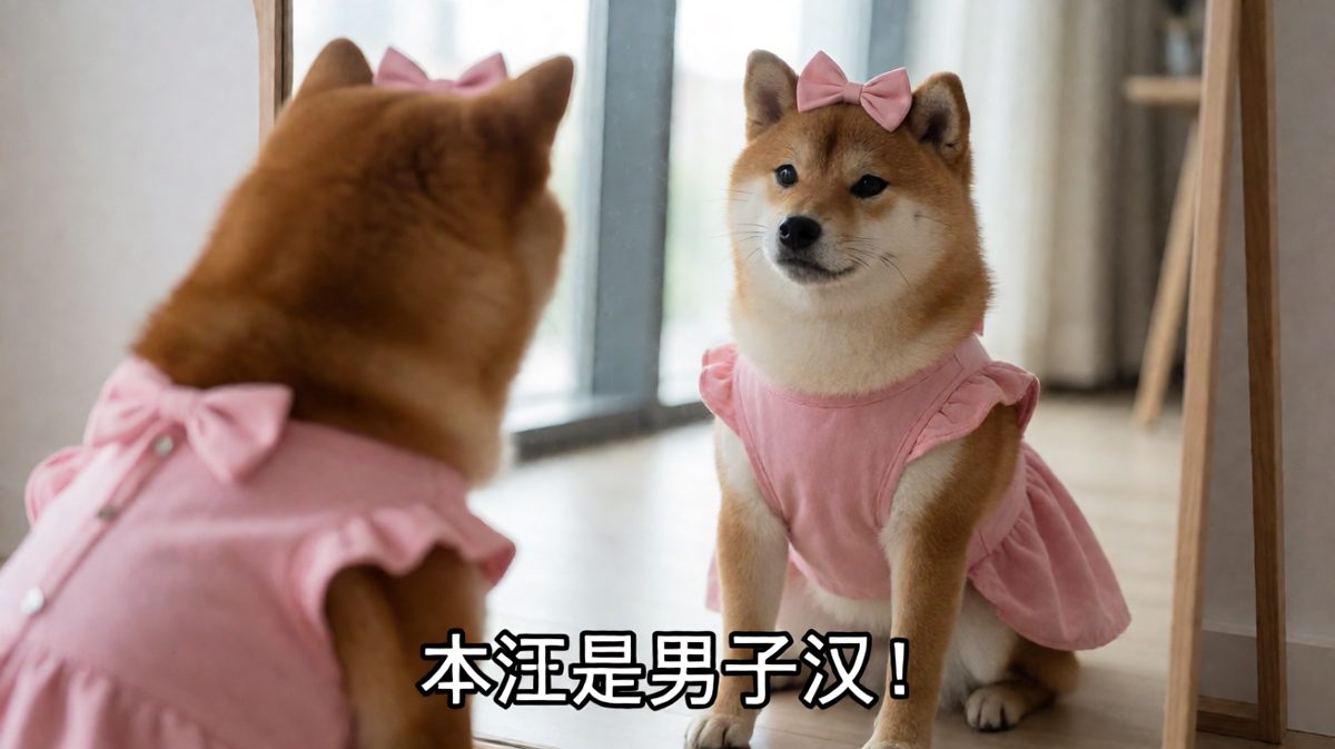 狗狗被迫女装，内心崩溃