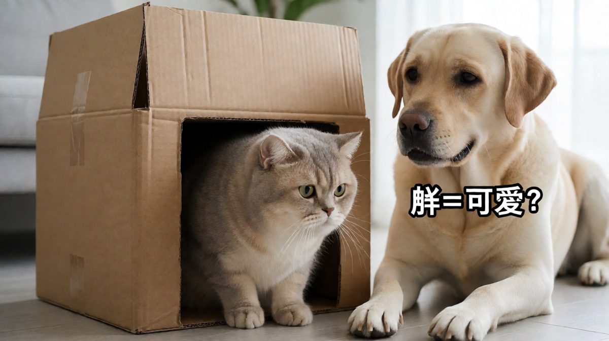 猫咪塞不进盒子，进退维谷