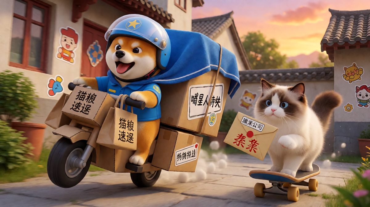「猫咪特快快递：'汪骑手'说这只'喵星人'的'加急件'只是'迟到'」