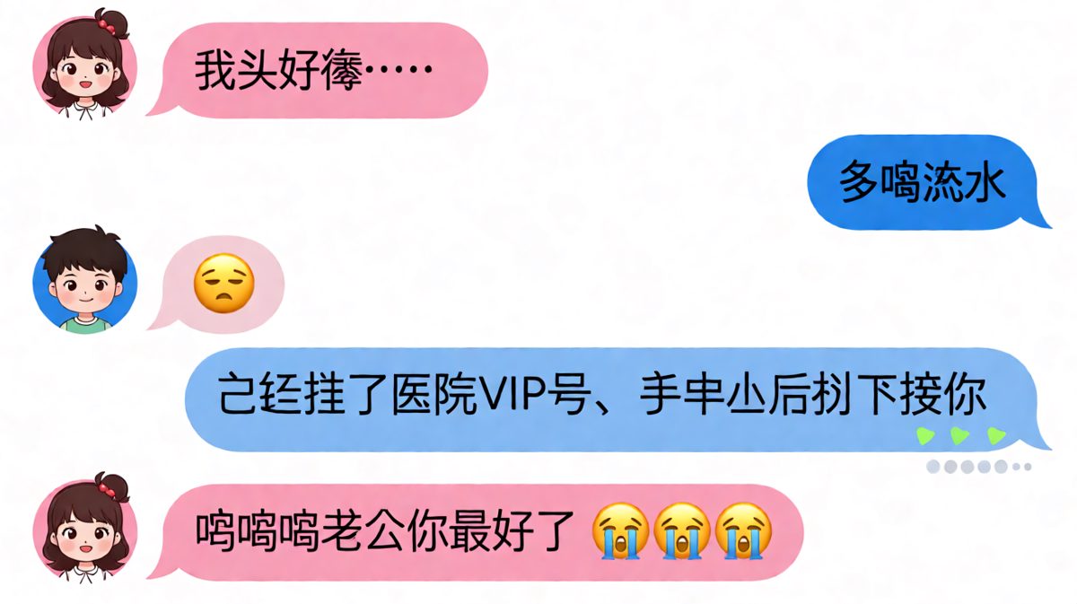 从"多喝热水"到秒挂VIP号，男朋友的求生欲全程在线