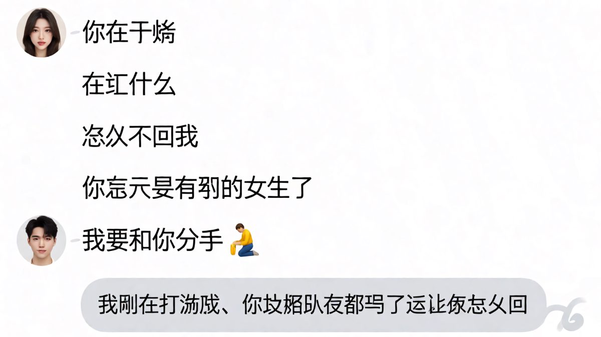 女生疯狂撒娇反被游戏队友举报