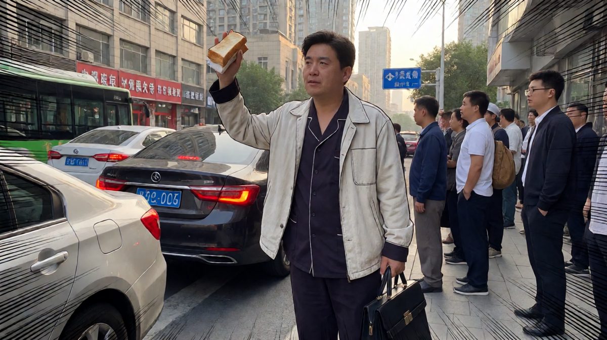 一路狂奔冲向地铁站
