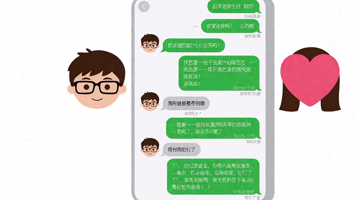 「你猜」是情侣聊天中最可怕的陷阱，男生输得一塌糊涂。