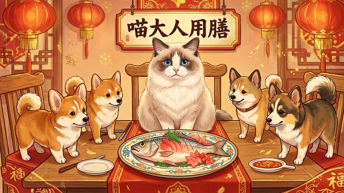 小狗们：今天 serving 喵大人，不敢有丝毫懈怠！