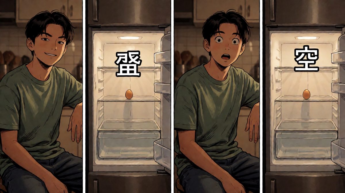 打开冰箱一看，只有这一颗蛋？