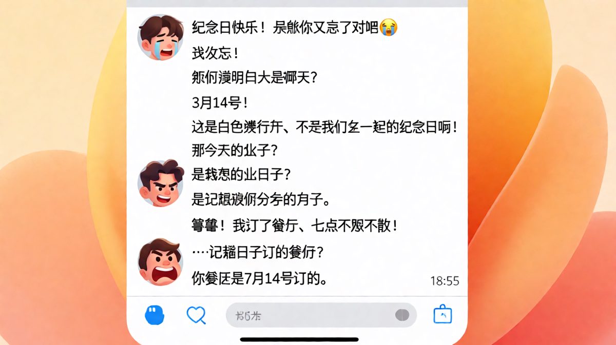 纪念日记错日子还能强行续命？男方这波操作太秀了