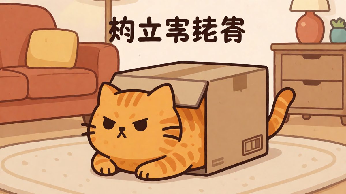 猫：只要我够努力，这个箱子就能装下我整个人生。