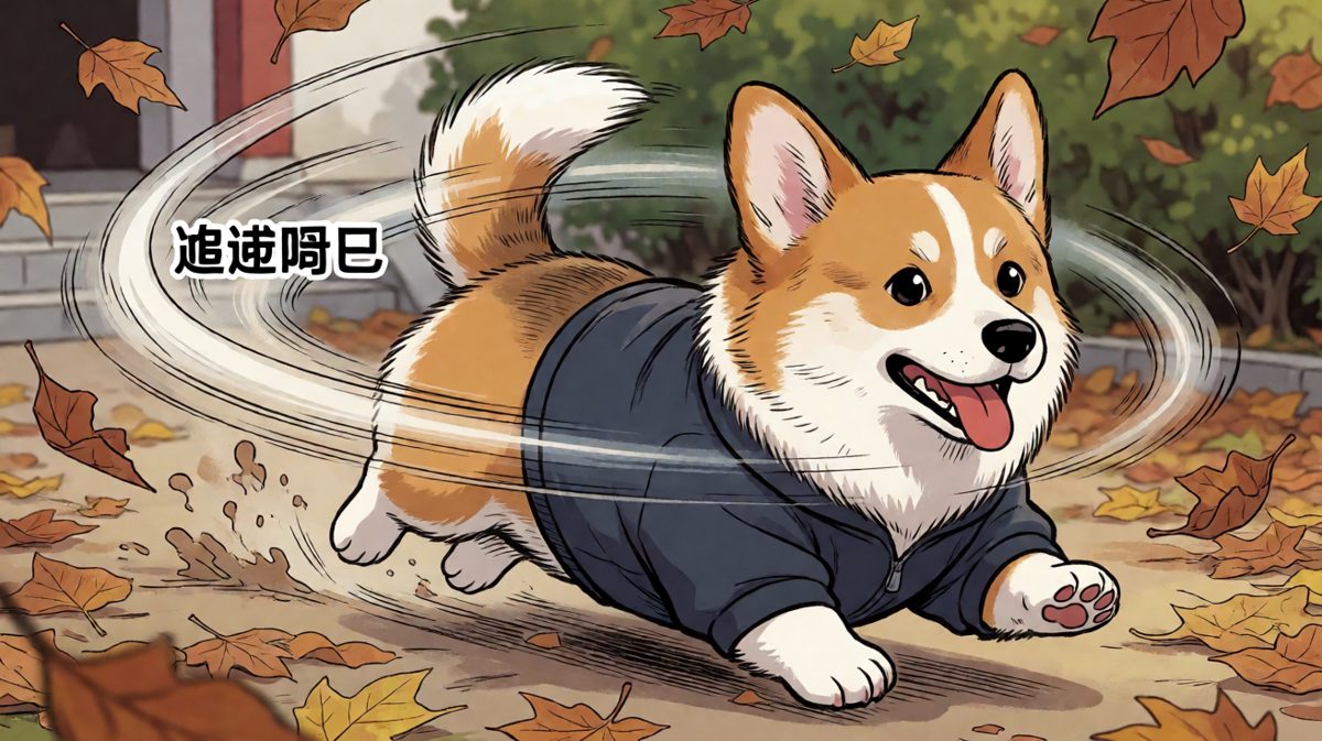 狗：我终于抓住你了！……咦我刚才在追谁？