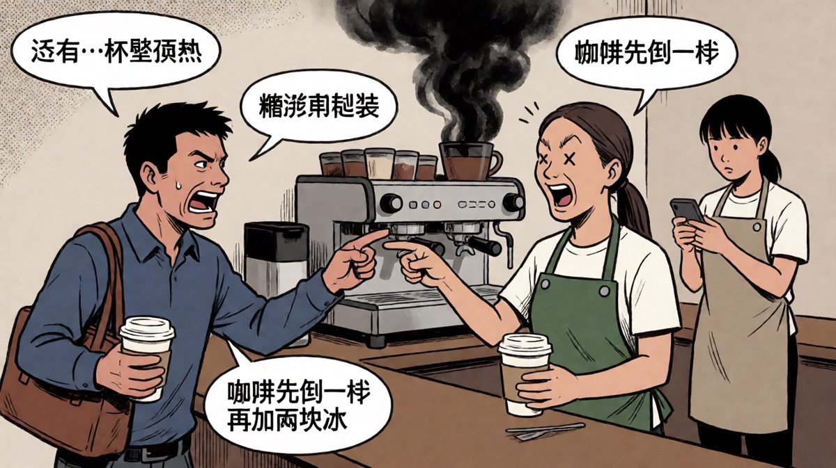 要求越来越离谱，店员的精神状态开始不稳定了。
