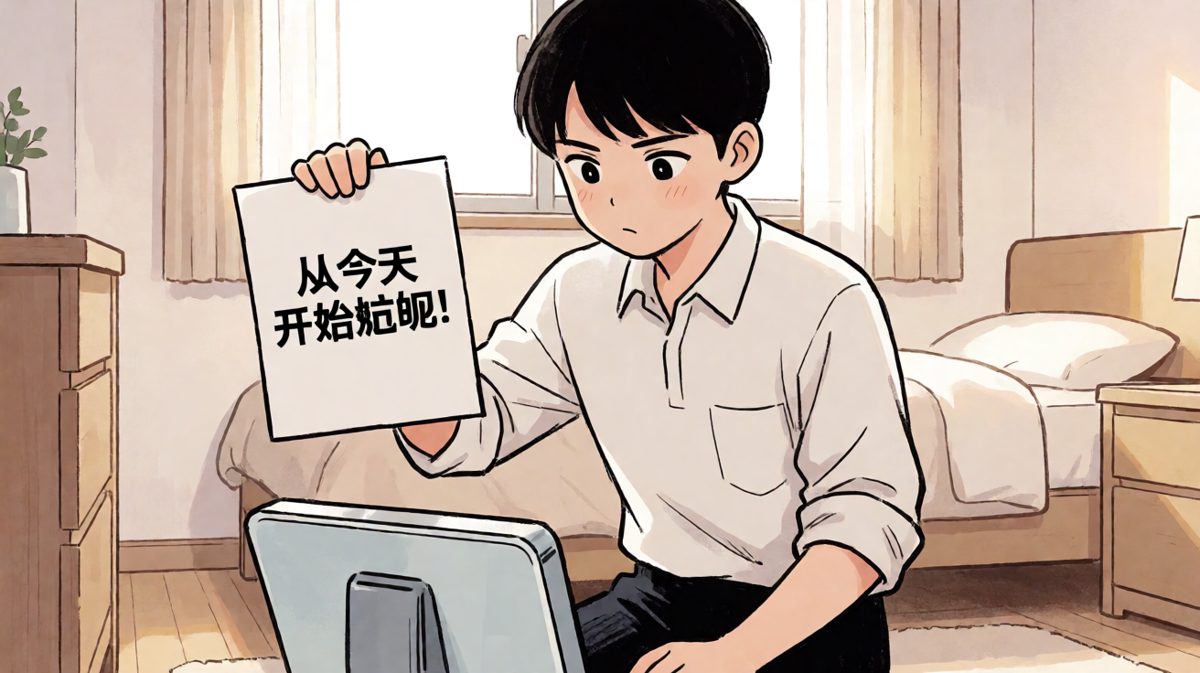 信誓旦旦立下减肥誓言