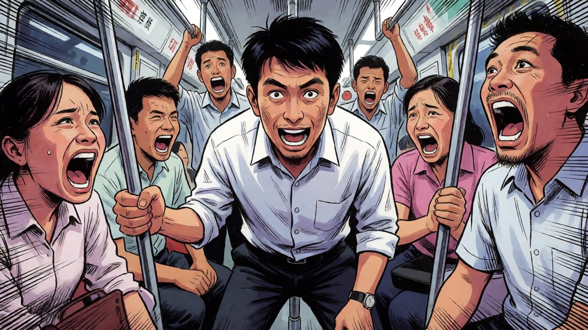 一路狂奔挤地铁，内心疯狂吐槽今天怎么这么堵。