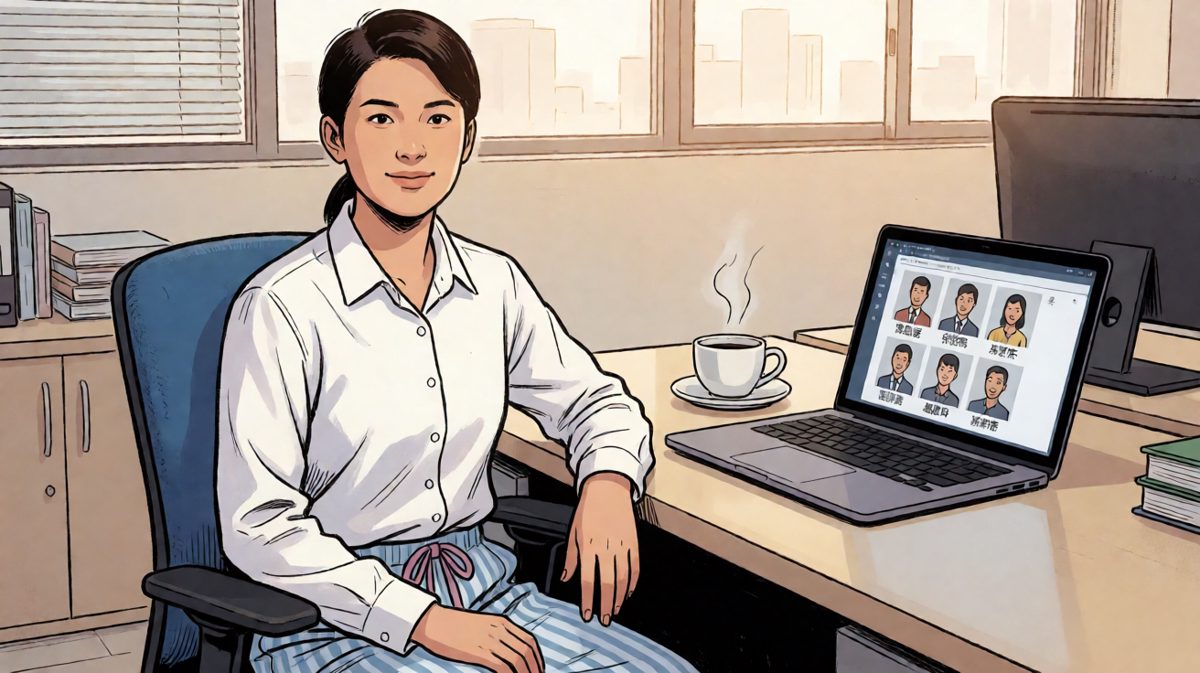 视频会议开始，本人看起来专业又靠谱