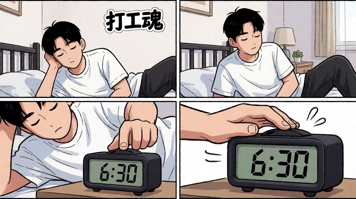 闹钟响了，打工魂再次被唤醒
