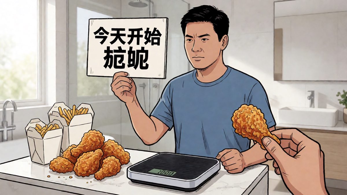 减肥的决心：从明天开始，明天：收到