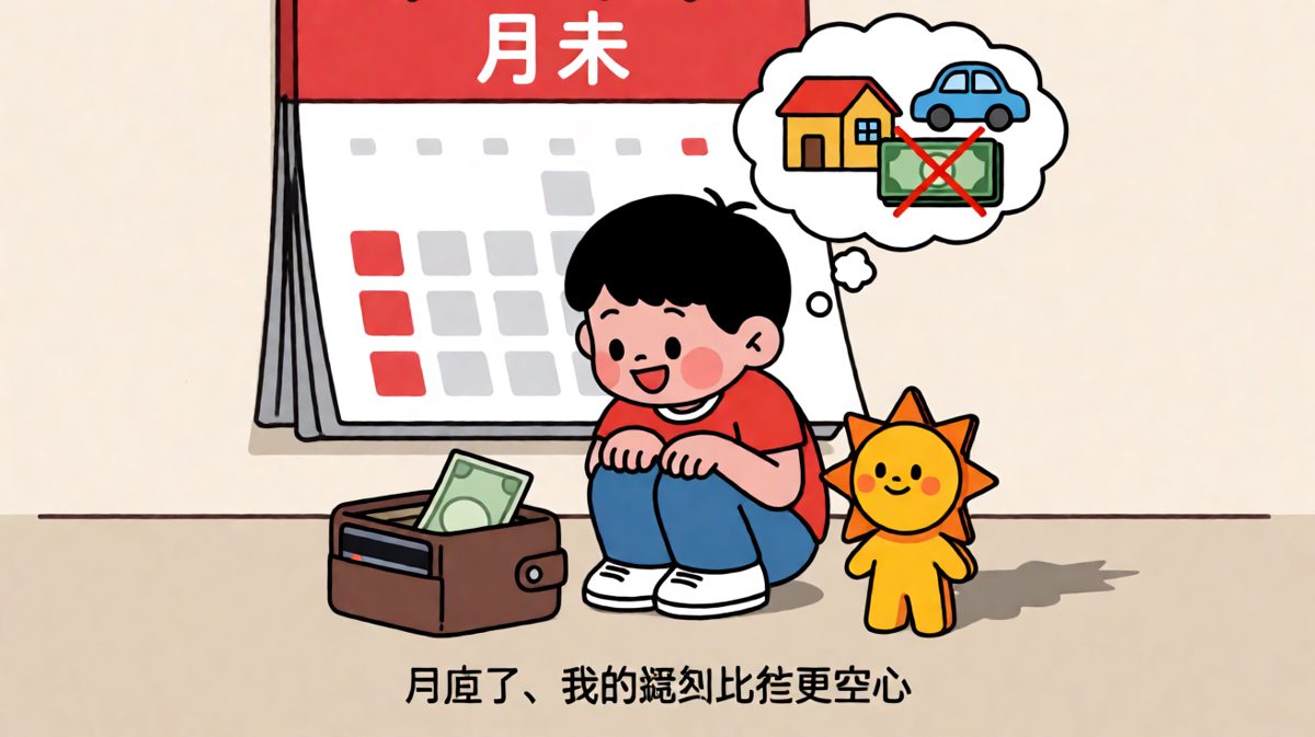 月底钱包的余额，比我的脸还干净