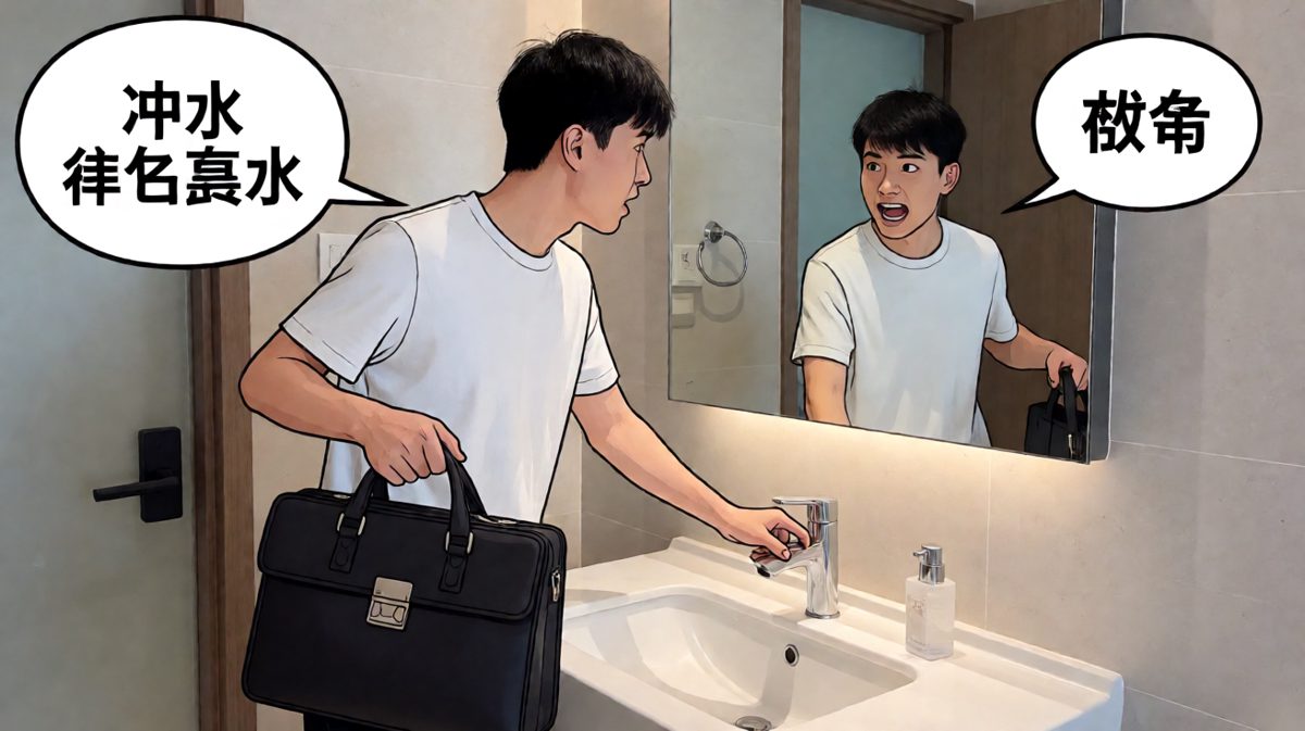 洗漱速度突破人类极限。