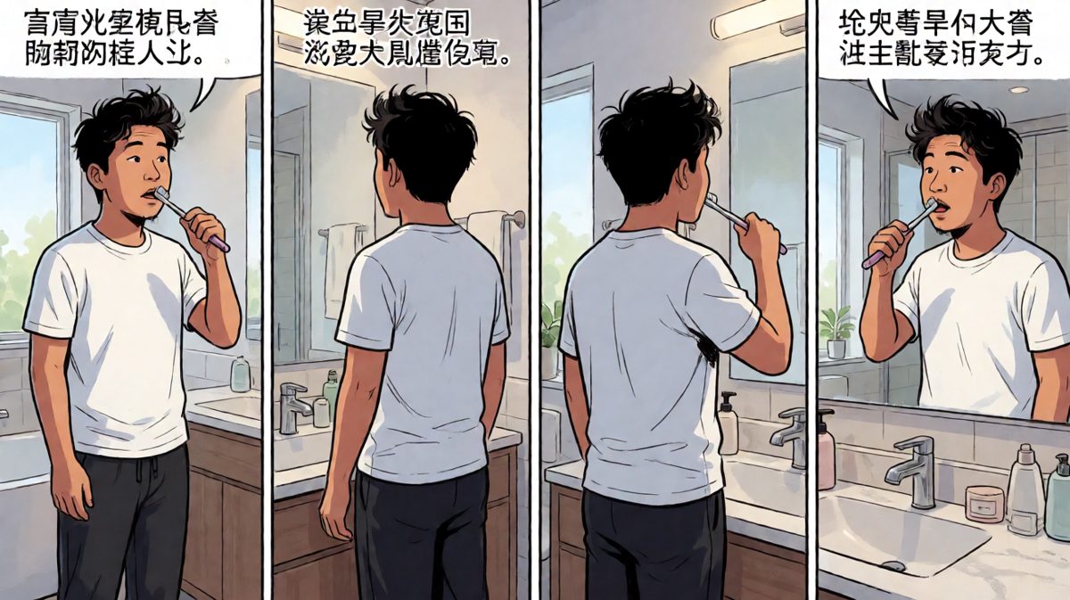 灵魂还在床上，身体已经在刷牙了
