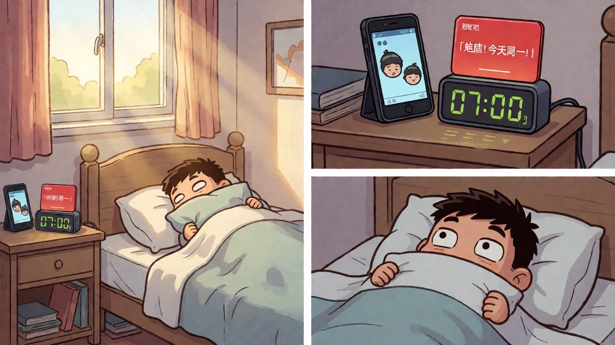 闹钟响起，周一开始了。