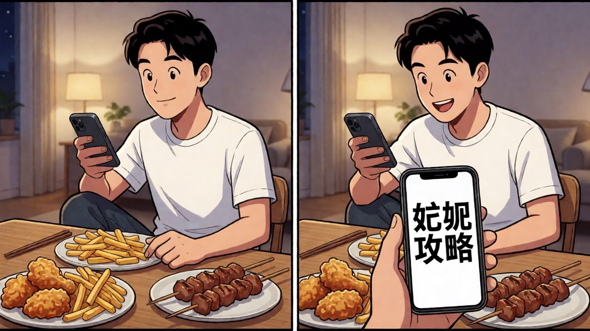 一边吃一边刷减肥视频，完美！