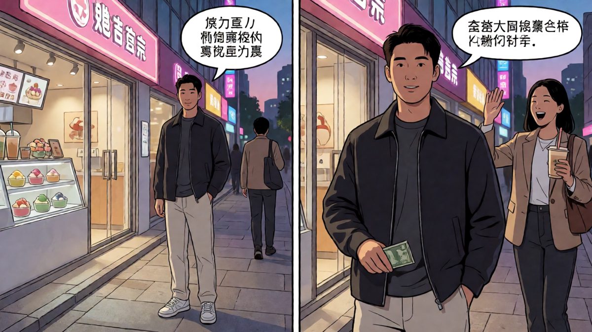 路过奶茶店，理智开始动摇