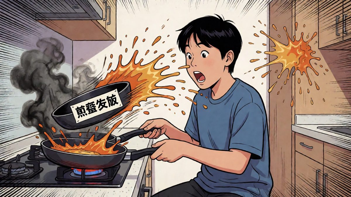 煎个鸡蛋也能引发爆炸？理想很丰满，现实很油腻。