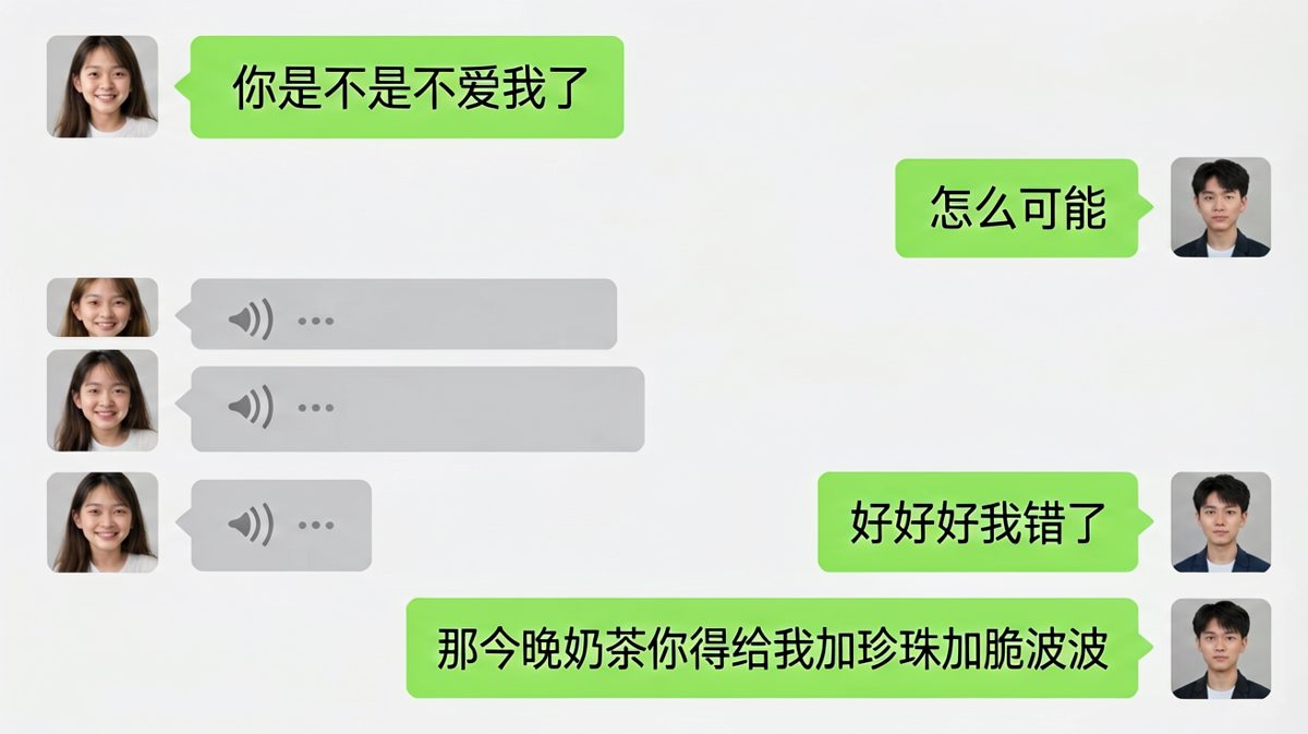 以为是深情质问，结果是奶茶订单