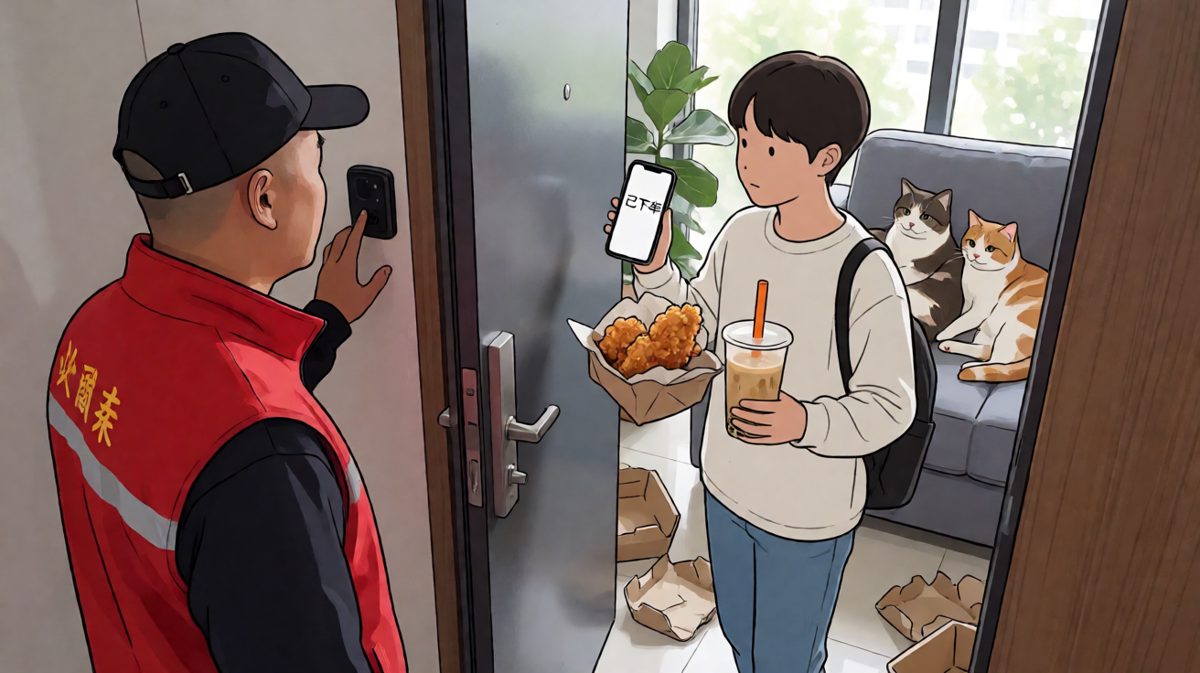 人生最大的勇气，是外卖到了那一刻冲出门的姿势
