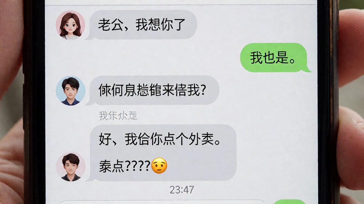 "我想你了"之后，他给我点了个外卖