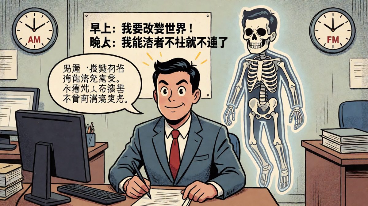 打工人的9-to-9，上班即上坟，下班的瞬间灵魂才归位。