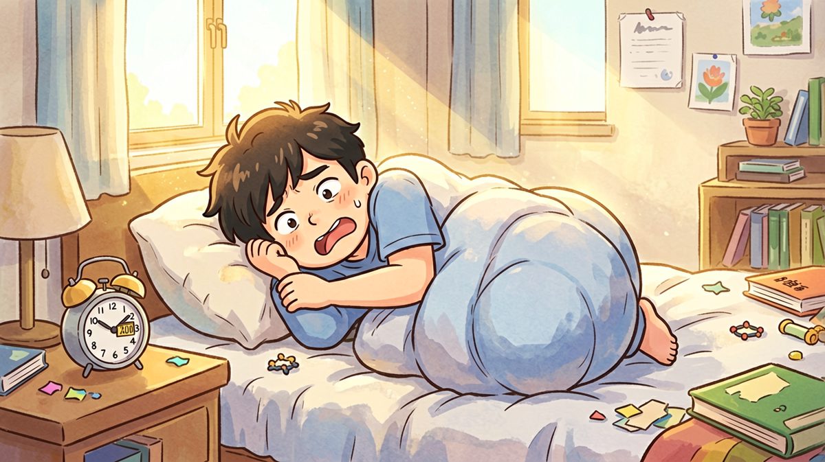 闹钟响了，但身体被被子封印了。