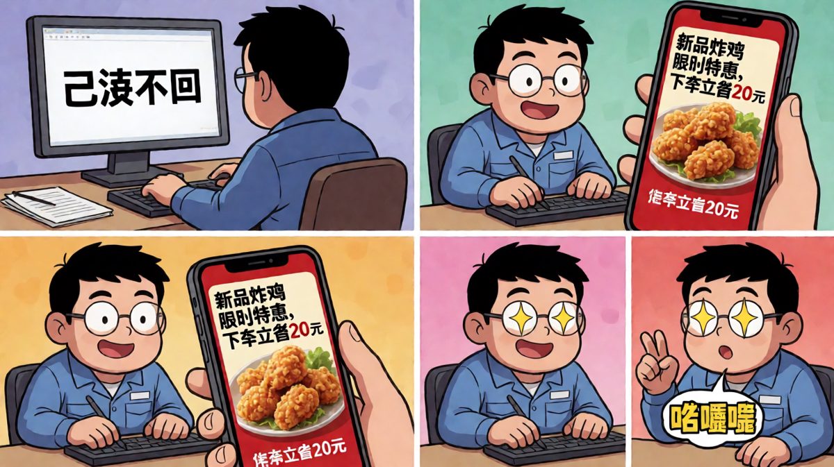 工作还没忙完，炸鸡广告先来了，肚子开始造反。