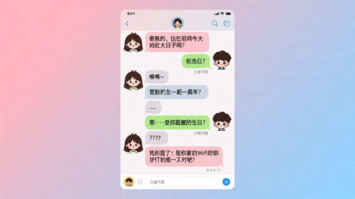 猜日子惨案：男生一路猜偏，最后答非所问引发'已读不回'名场面