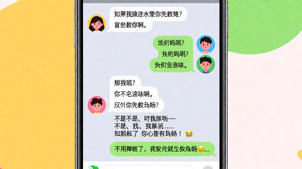 送命题翻车：男生试图理性回答，却被女生用逻辑连环套精准击杀